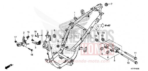 CARROSSERIE DE CHASSIS SH125ADH de 2017